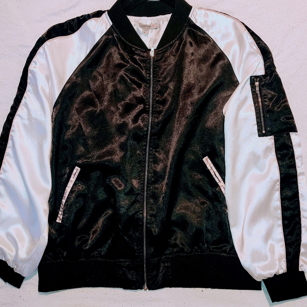 Satin bomber jacket